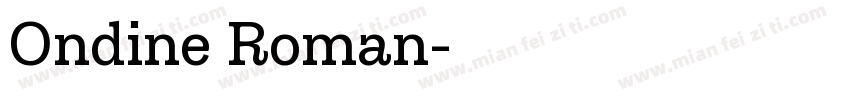 Ondine Roman字体转换